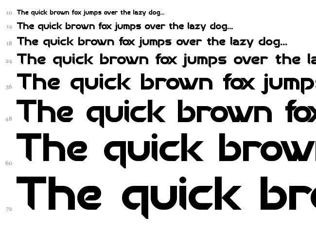 Chromia font waterfall